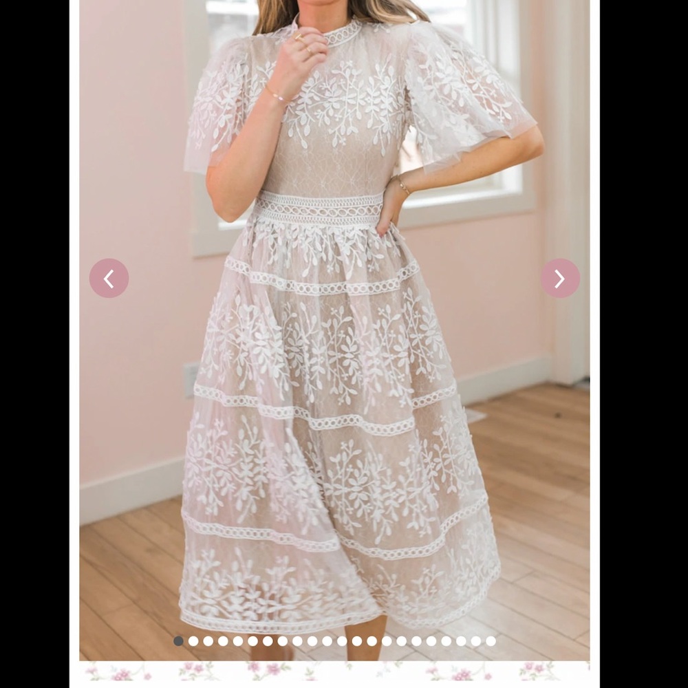Ivy City Co Sicily Dress With Flutter Sleeves
